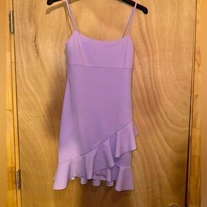 Lavender Ruffle Hem Dress